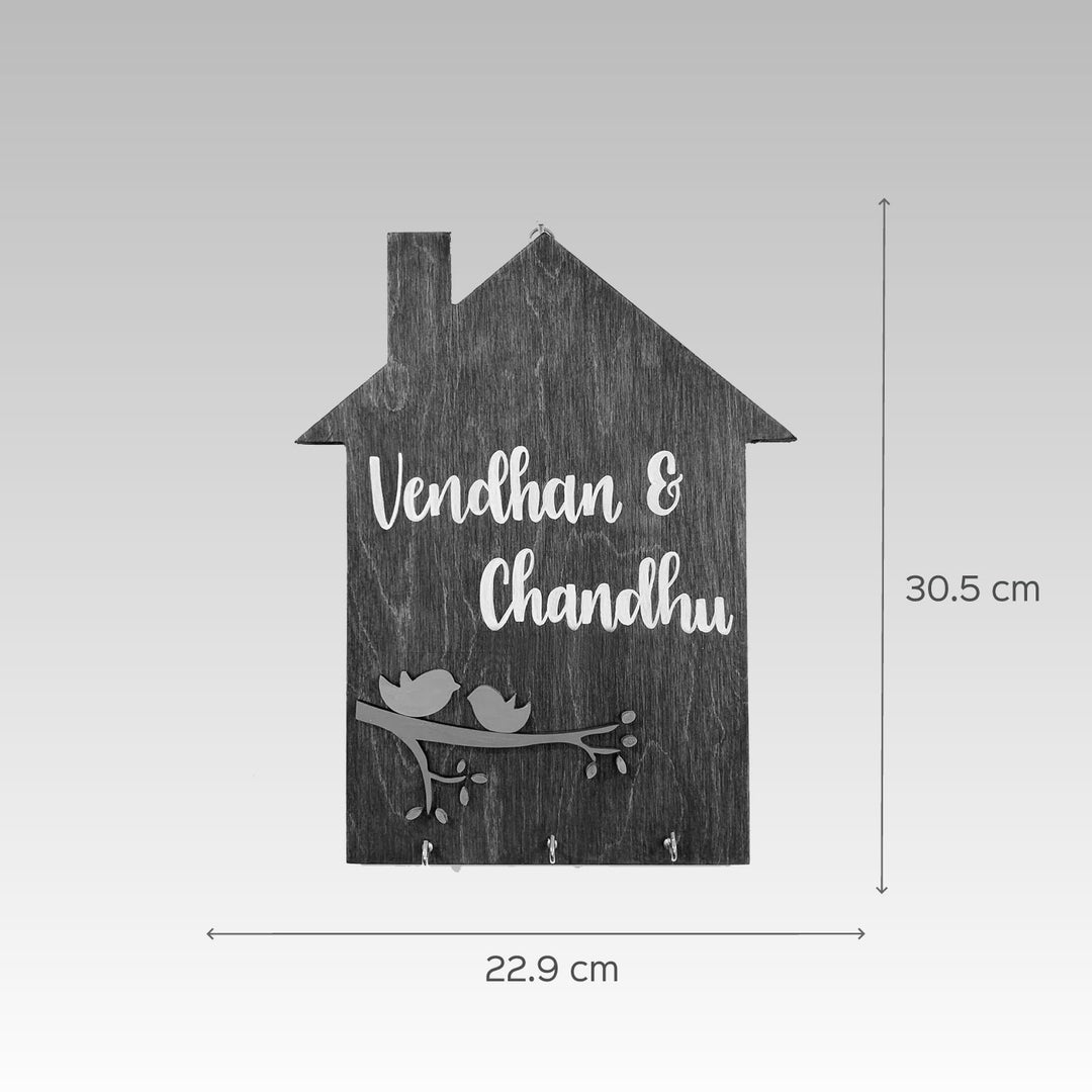 House Shaped Key-hanger for Couples