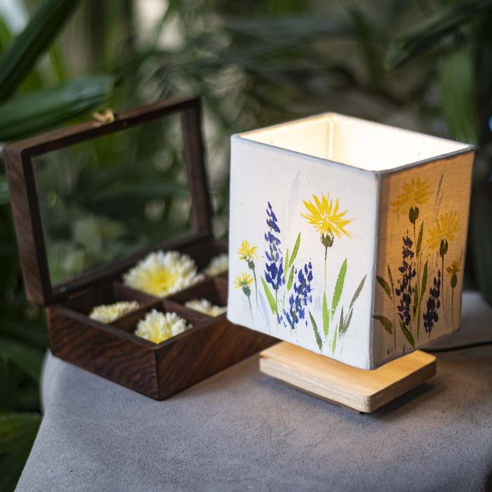 Small Cuboid Tabletop Lamp