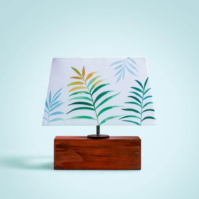 Handpainted Rectangular Empire Lamp