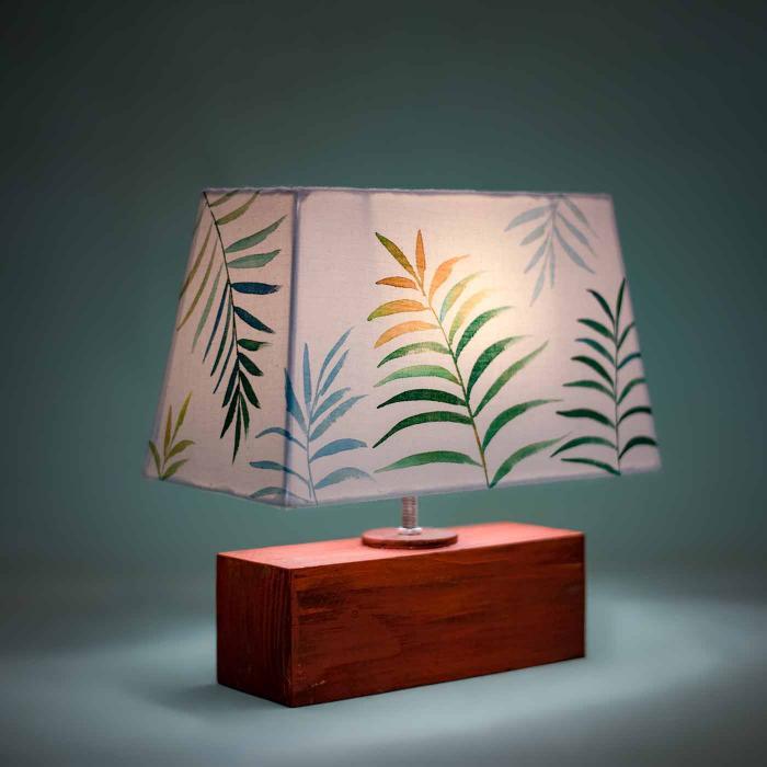 Handpainted Rectangular Empire Lamp