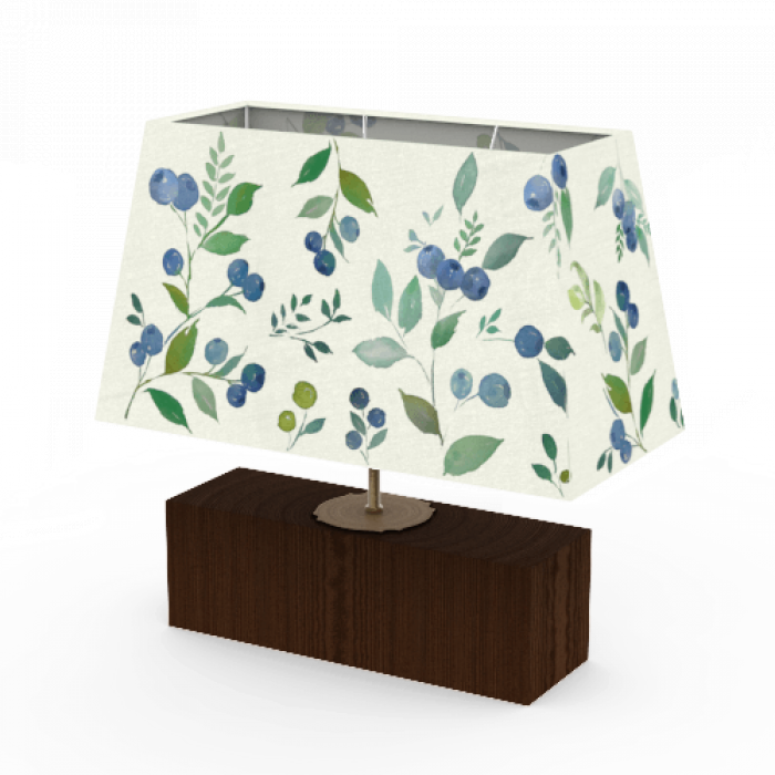 Handpainted Rectangular Empire Lamp