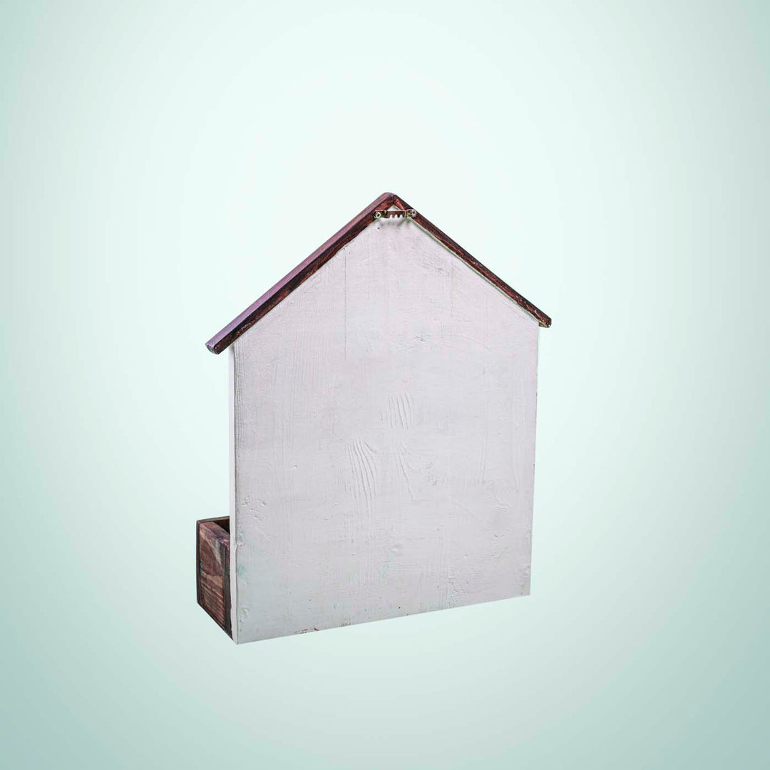 House Shaped Planter Name Plate For Family - Back View