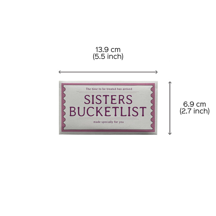 Sister Bucketlist Activity Coupons | 10 Cards