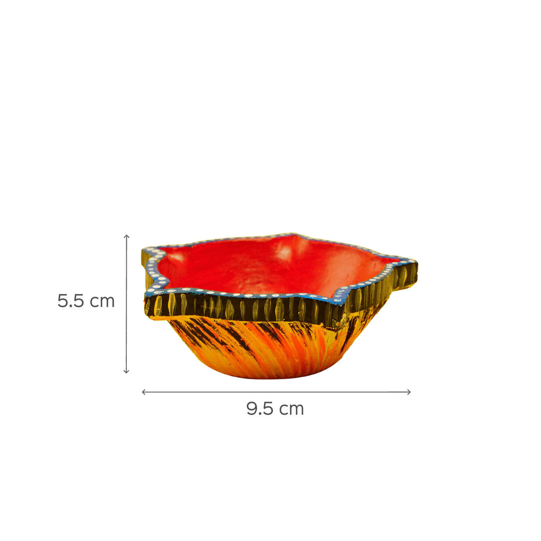 Vibrant Star Diyas - Large - Set of 2