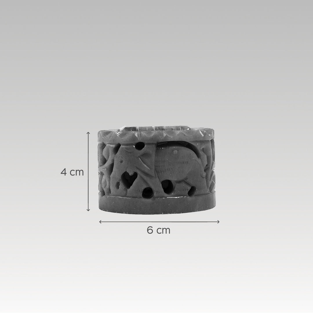 Gaura Stone Tealight & Incense Stick Holder