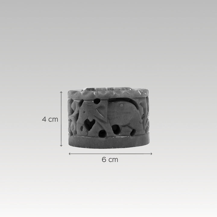 Gaura Stone Tealight & Incense Stick Holder