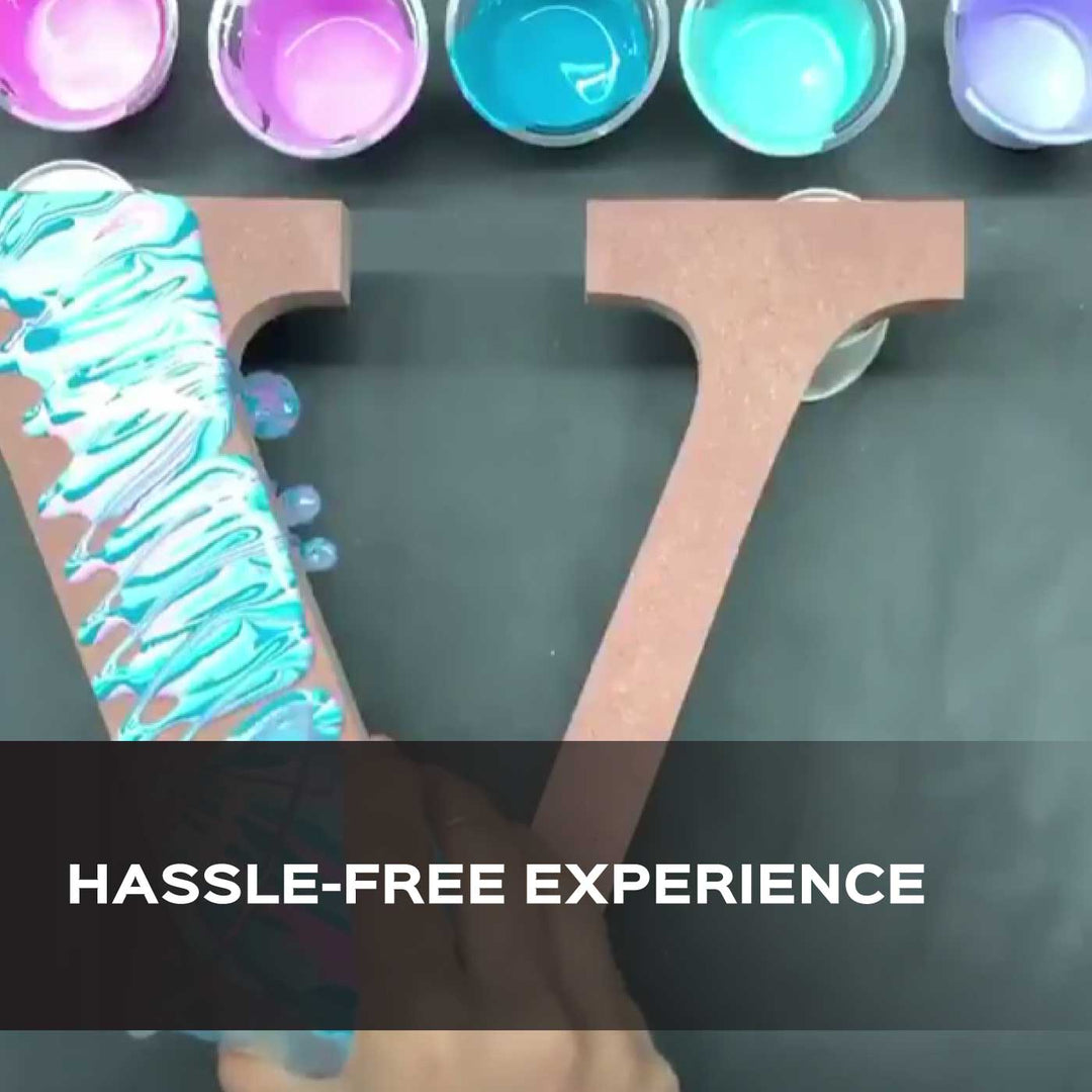 Acrylic Pour Personalized Letter - All Inclusive DIY Kit