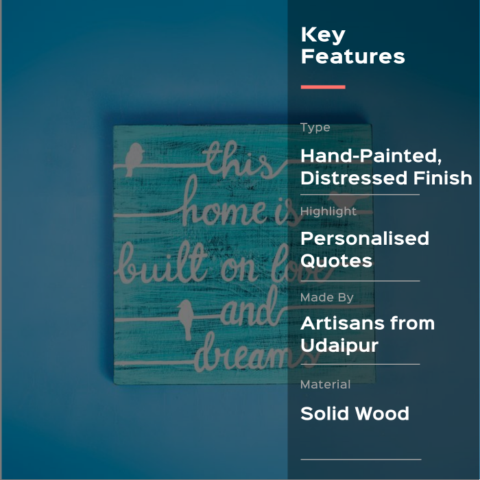 Hand Lettered Signage- This Home Is Built On Love And Dreams