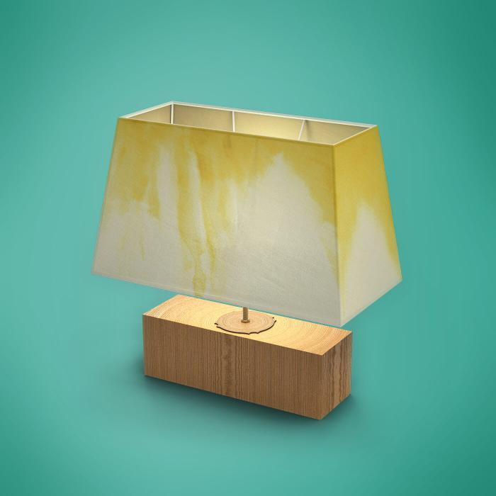 Handpainted Rectangular Empire Lamp