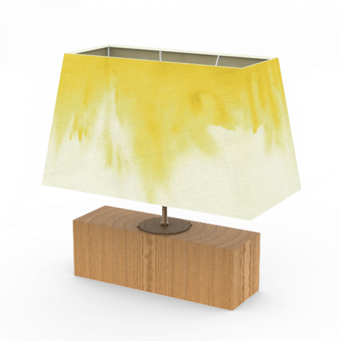 Handpainted Rectangular Empire Lamp